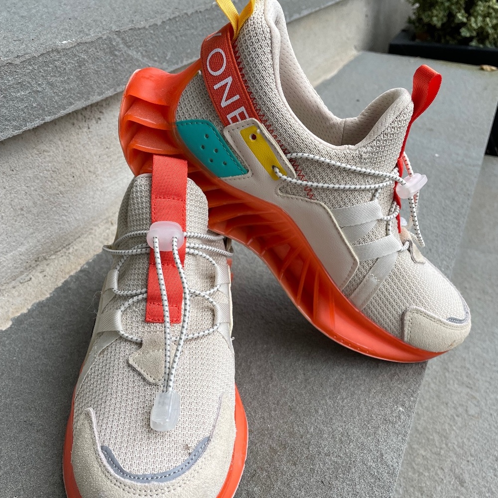 Sneakers with cool color combination and styling